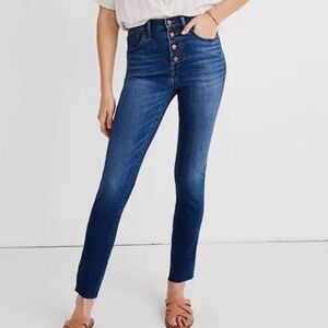 MADEWELL - 10" High-Rise Skinny Crop Button-Front Jeans size 31